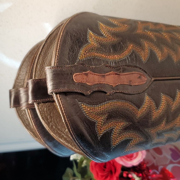 Men TONY LAMA MT0102 smooth quill ostrich leather western style boots (sz 8.5D) - Picture 7 of 10